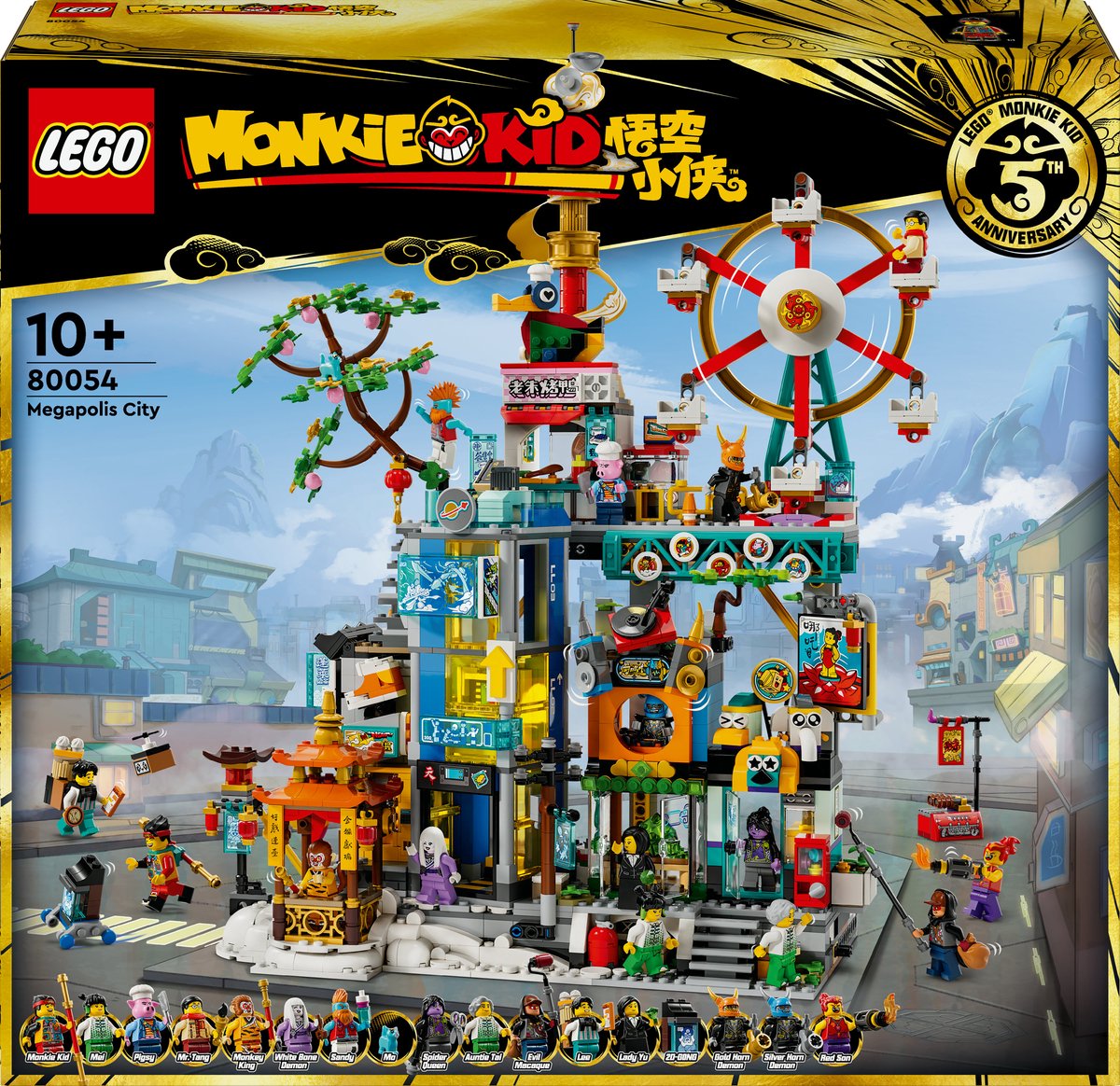 LEGO Monkie Kid Megapolis City 5th Anniversary 80054, Bouwpakket, 10 jaar, Kunststof, 2330 stuk(s), 3,78 kg