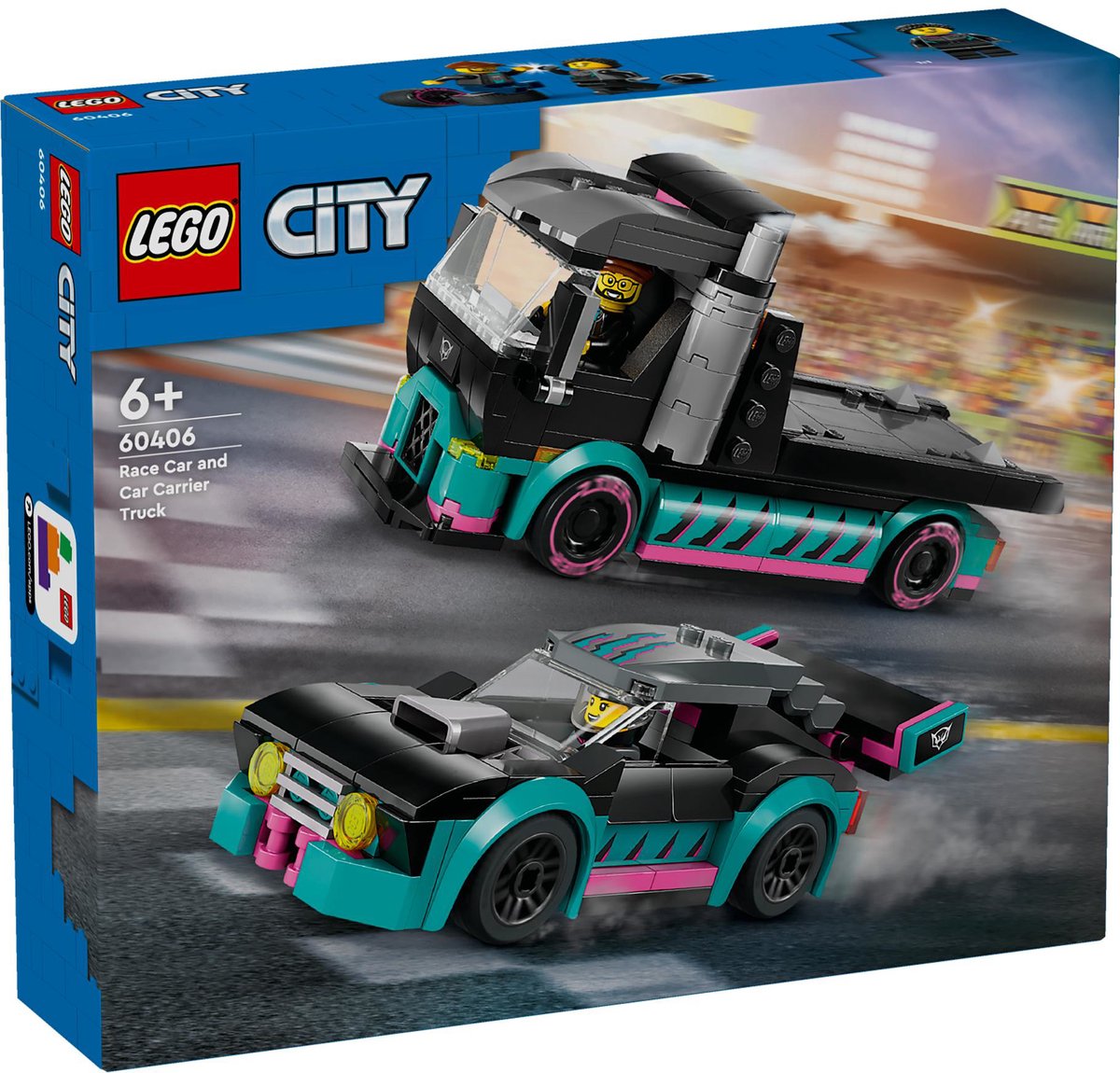 LEGO City Raceauto en transporttruck - 60406