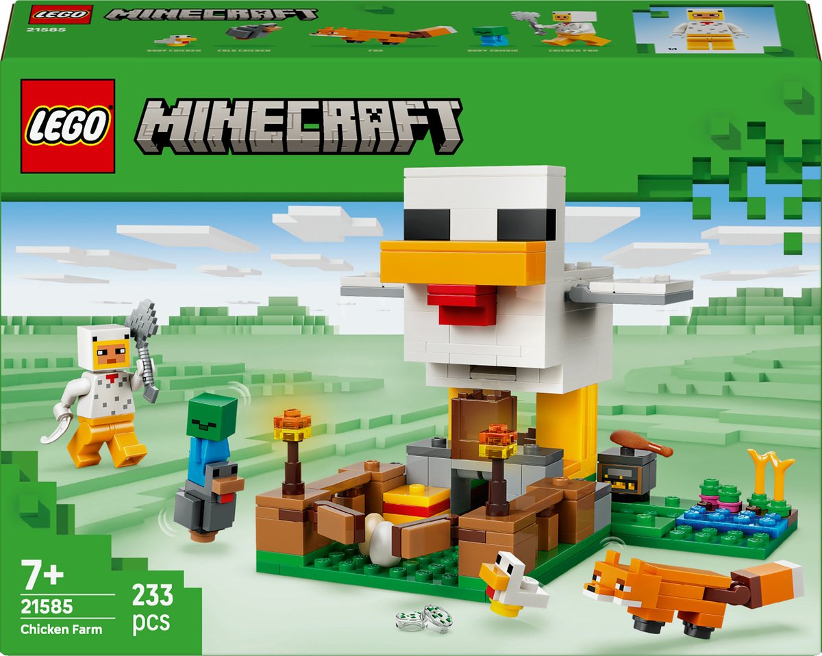 LEGO Minecraft Kippenboerderij Dieren Speelgoed voor Kinderen - 21585
