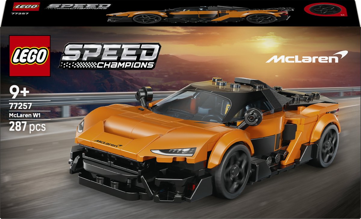 LEGO® Speed Champions McLaren W1 – De Echte Supercar met 1 Minifiguur - Raceauto - 77257