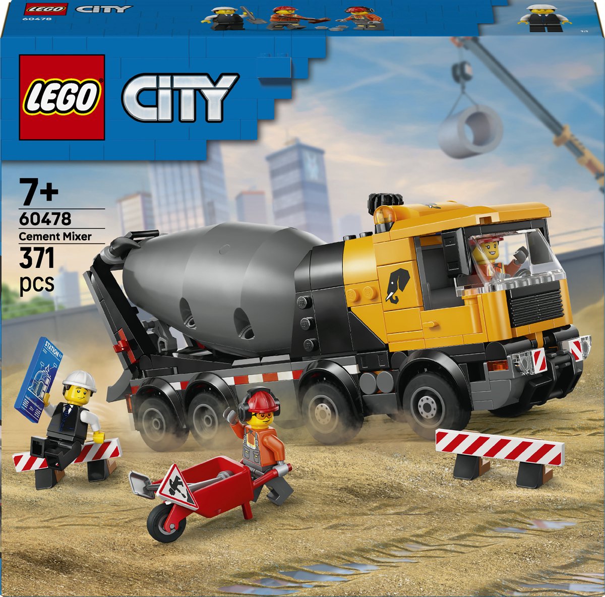 LEGO City betonmixer bouwvoertuig speelgoed voor kinderen.