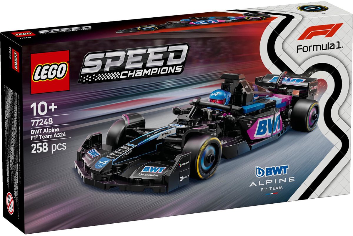 LEGO Speed Champions BWT Alpine F1 Team A524 racewagen Set - 77248