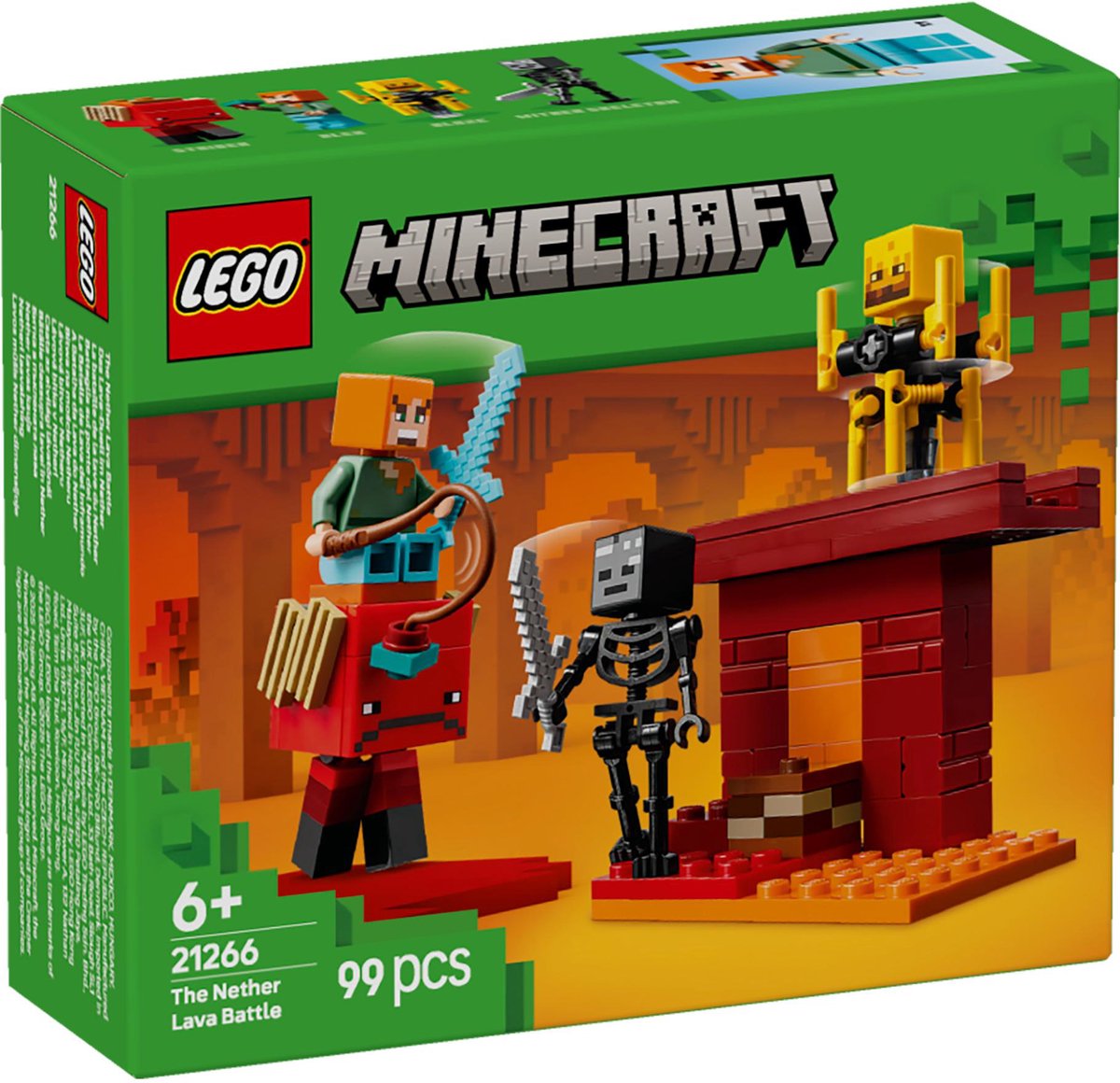LEGO Minecraft De lavastrijd in de Nether voor kinderen - 21266