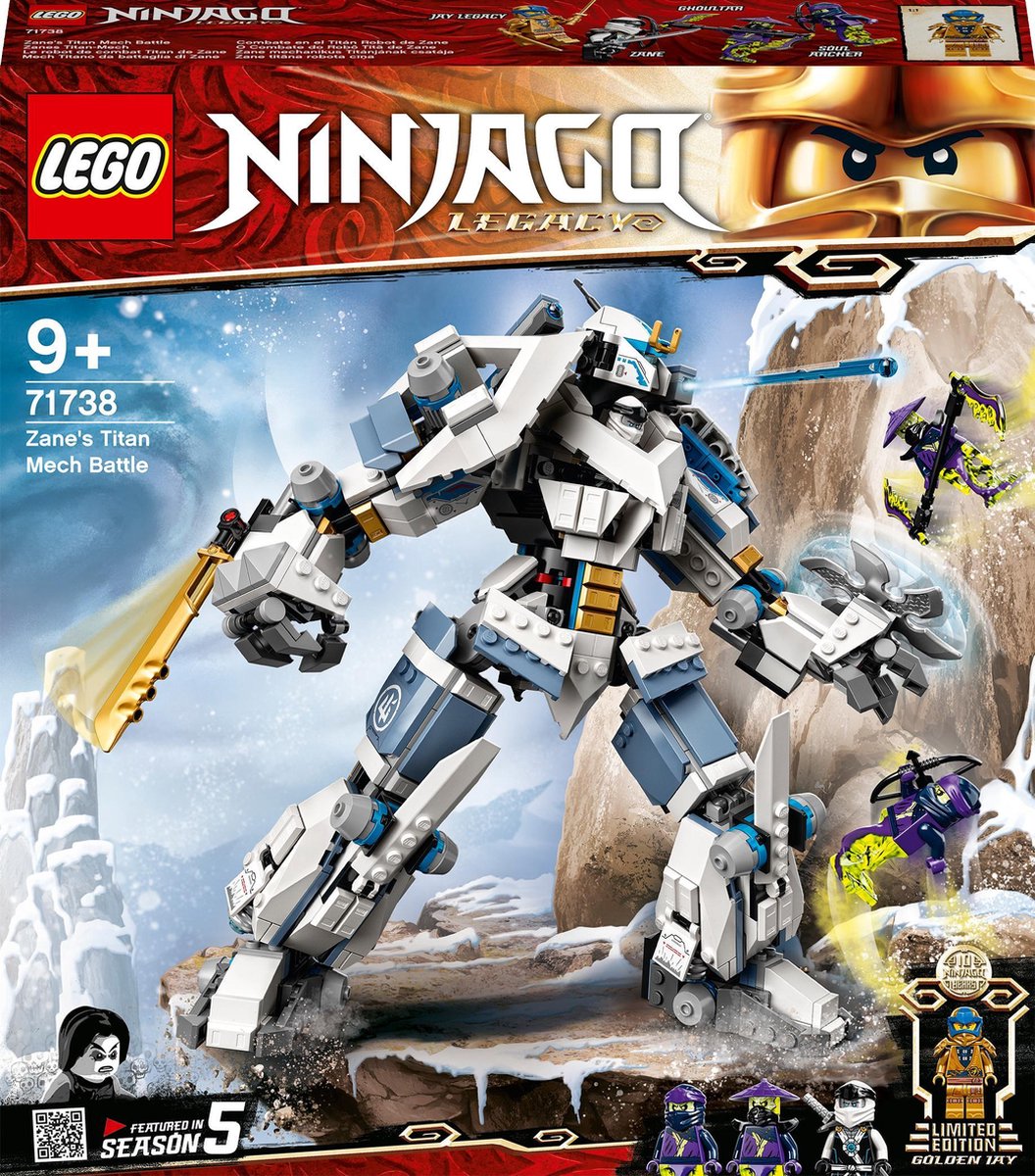 LEGO NINJAGO Legacy Zane’s Titanium Mecha Duel - 71738