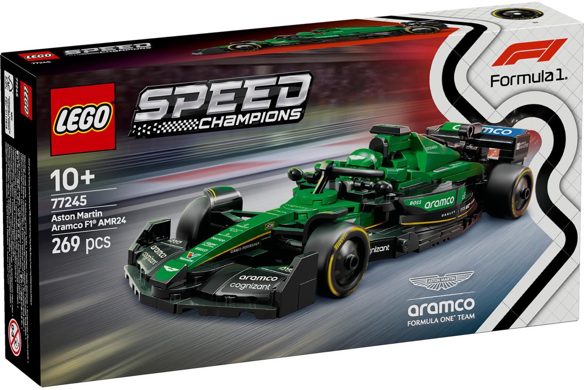 LEGO Speed Champions Aston Martin Aramco F1 AMR24 racewagen Set - 77245