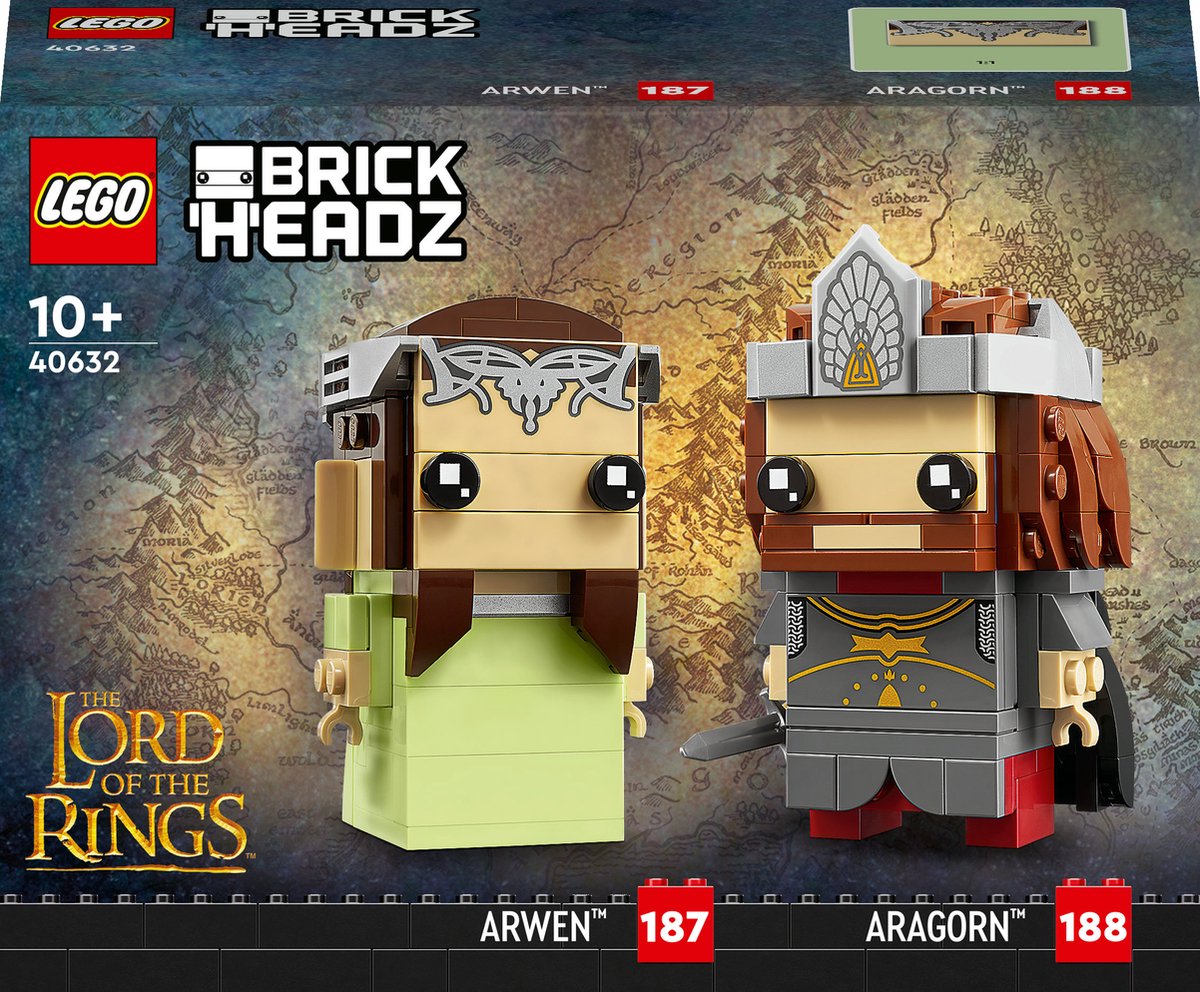 LEGO Lord of the Rings Brickheadz 40632 - Aragorn & Arwen