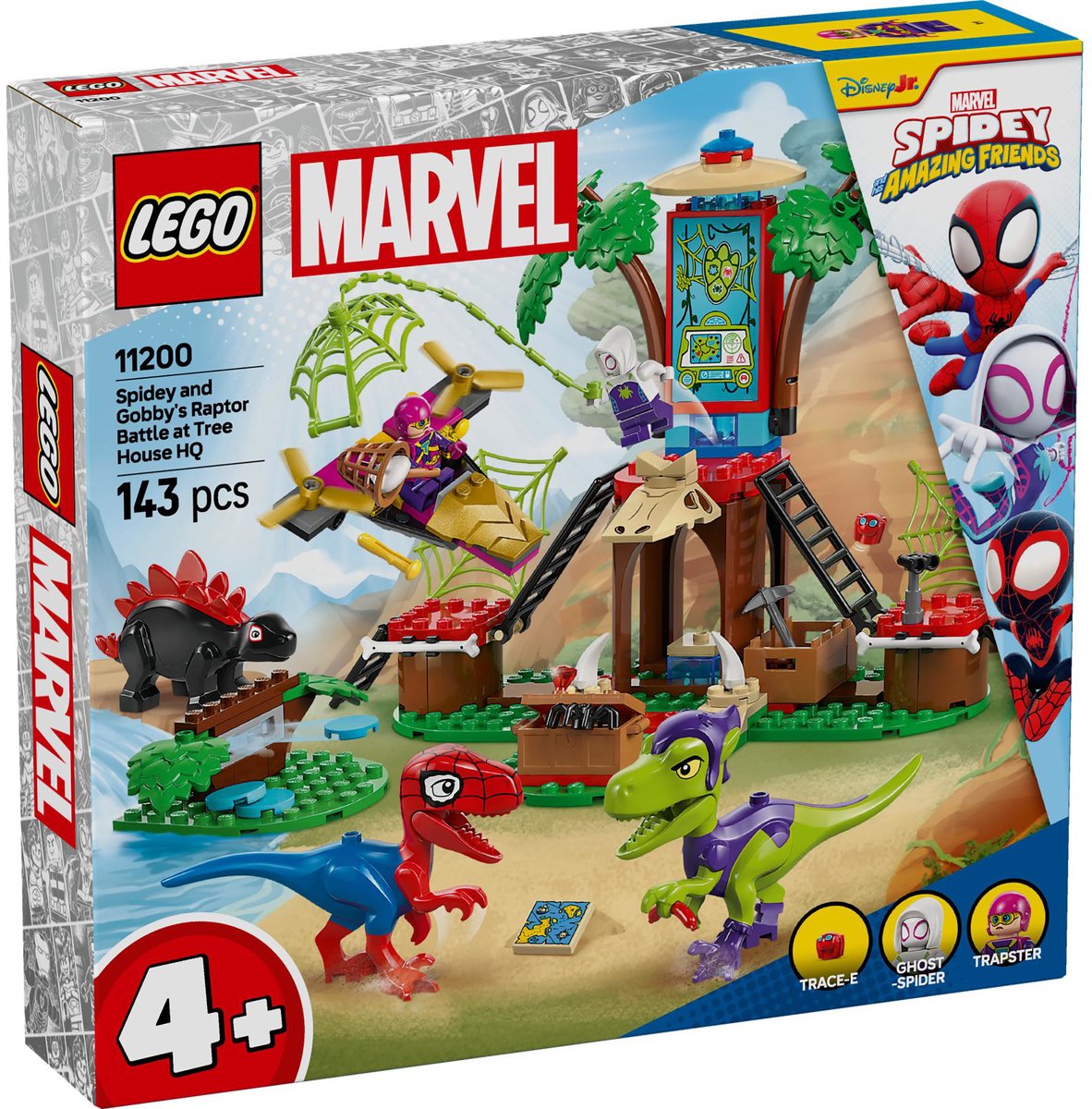 LEGO Marvel Spidey en zijn geweldige vriendjes Spidey en Gobby's raptorstrijd bij de boomhut - 11200