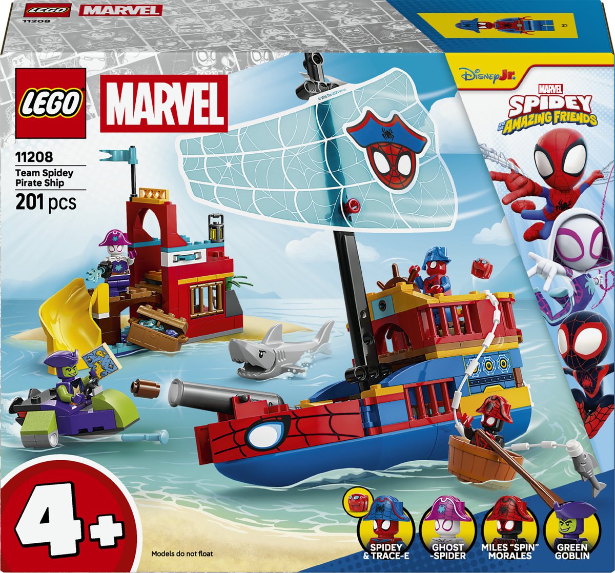 LEGO piratenschip Spideys Team bouwset - Spidey speelgoed.