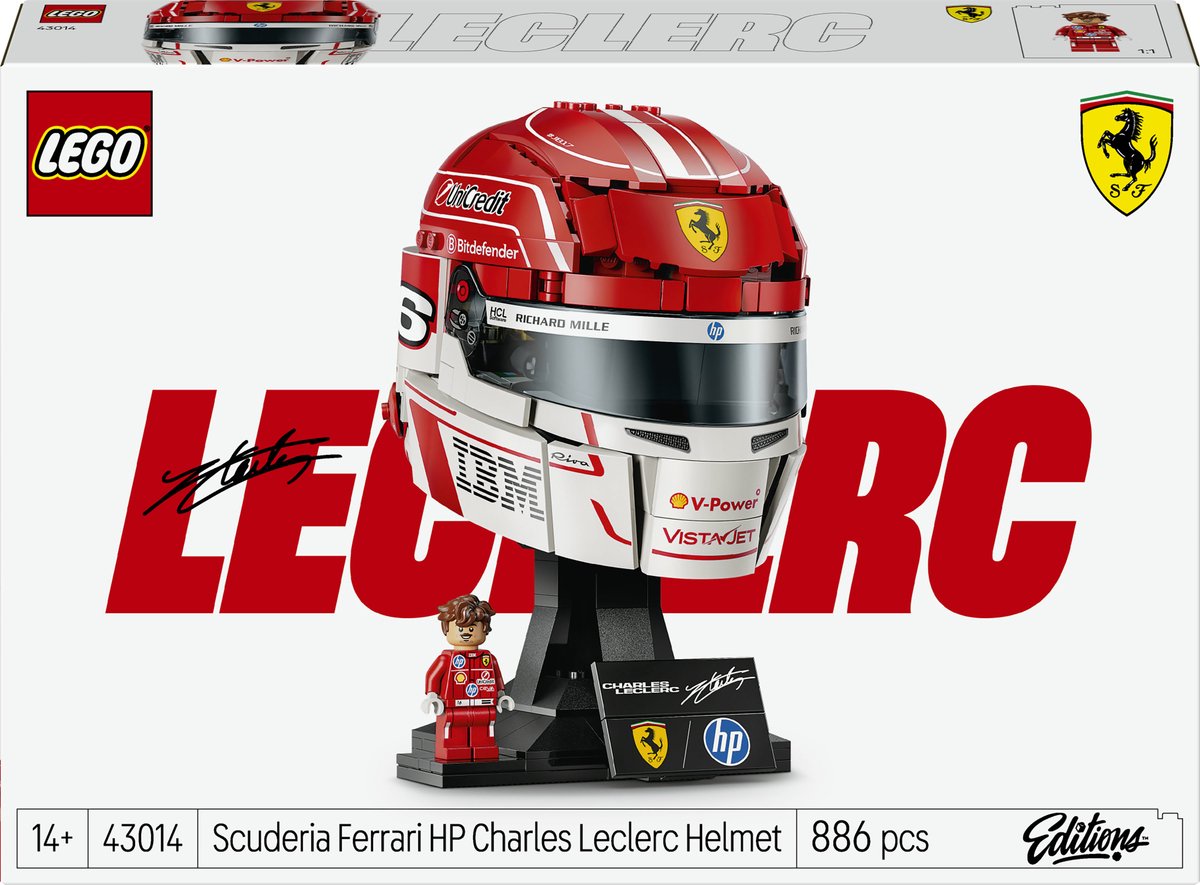 LEGO Editions Scuderia Ferrari HP Helm van Charles Leclerc - 43014